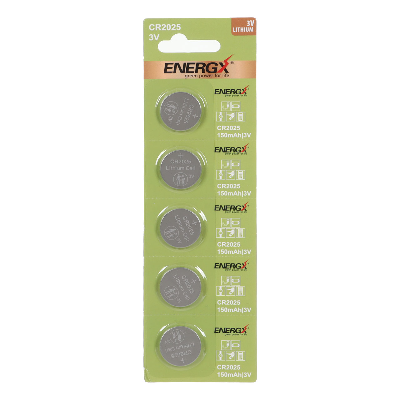 باتری سکه ای Energx مدل CR2025 - بسته 5 عددی